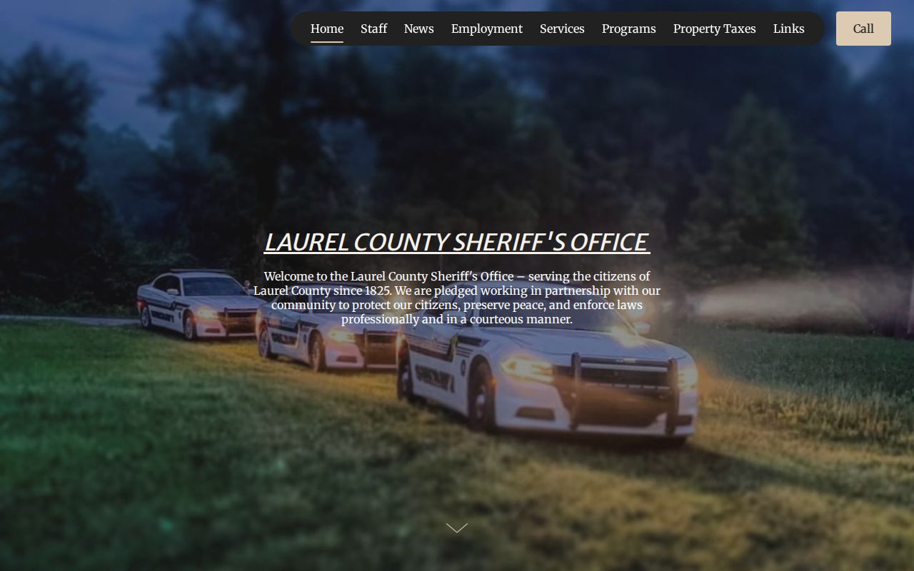 Laurel County sheriff website for criminal record requests
