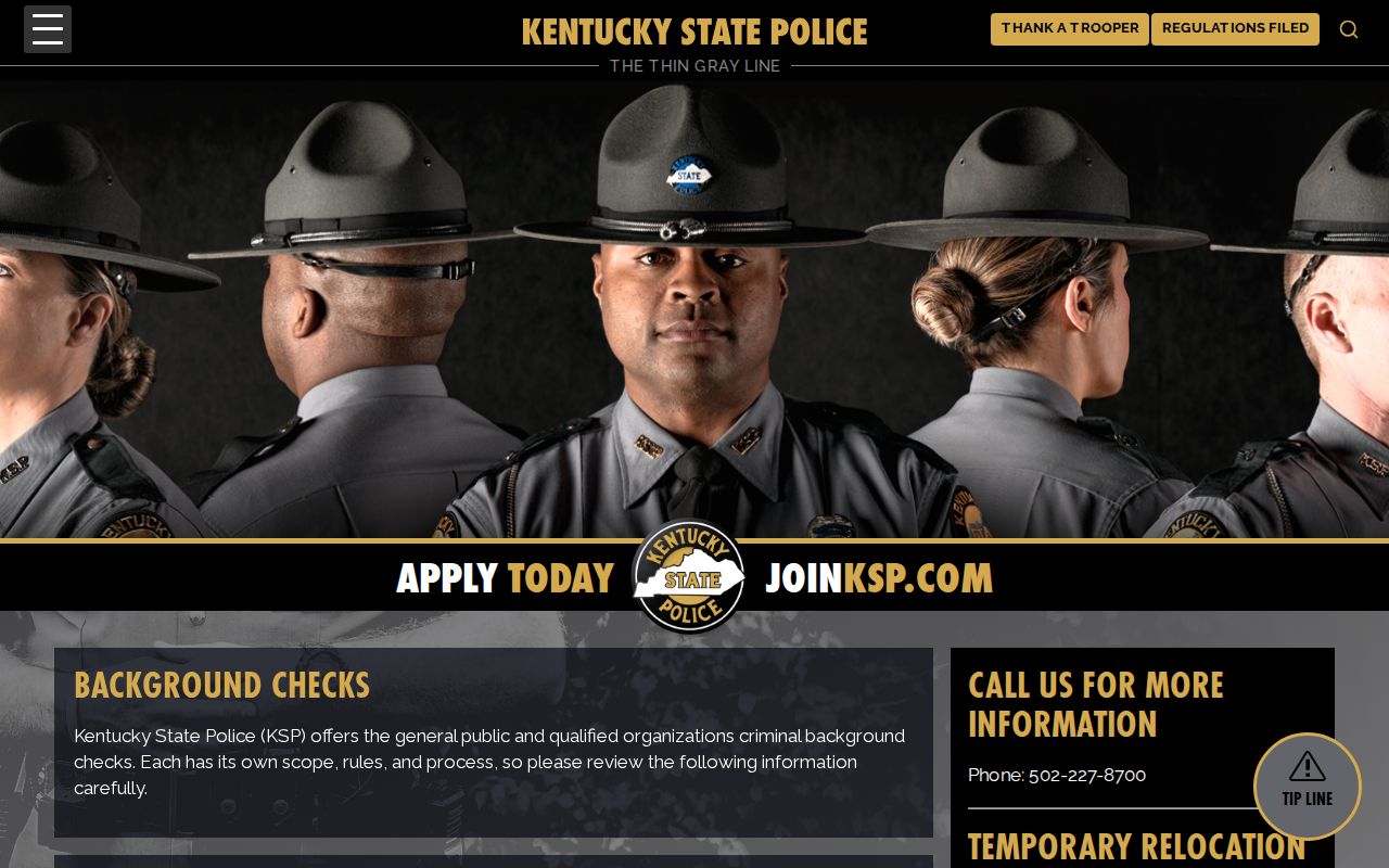 Kentucky State Police background checks for Laurel County criminal history