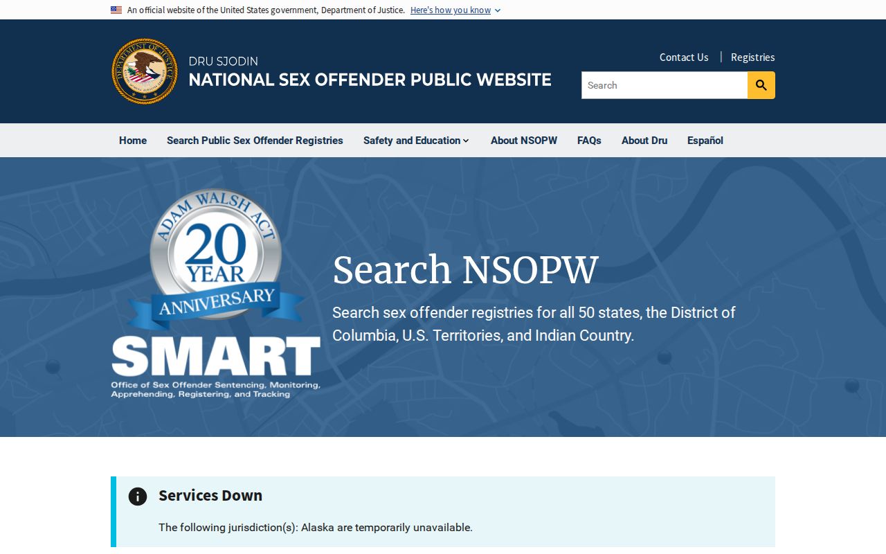 Laurel County sex offender check using the national NSOPW search interface
